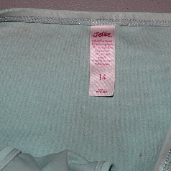 Blue 2 Pcs Justice Bikini Swimsuit Size 14 - Picture 4 of 11